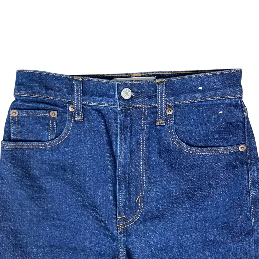 Abercrombie & Fitch Ultra High Rise Ankle Straight Jean Dark Wash 0/25 - Picture 4 of 8